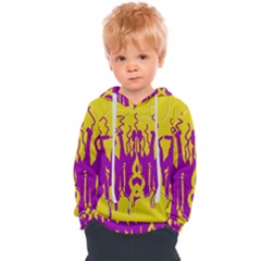 Yellow And Purple In Harmony Kids  Overhead Hoodie