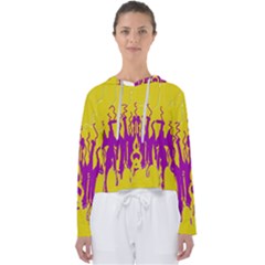 Yellow And Purple In Harmony Women s Slouchy Sweat