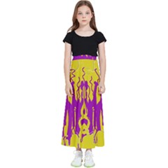 Yellow And Purple In Harmony Kids  Flared Maxi Skirt by pepitasart