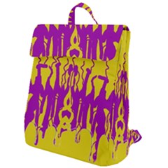 Yellow And Purple In Harmony Flap Top Backpack by pepitasart