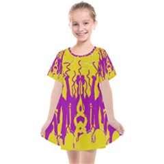 Yellow And Purple In Harmony Kids  Smock Dress by pepitasart