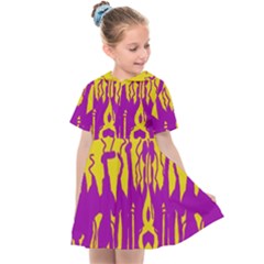 Yellow And Purple In Harmony Kids  Sailor Dress by pepitasart