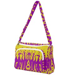 Yellow And Purple In Harmony Front Pocket Crossbody Bag by pepitasart