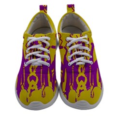 Yellow And Purple In Harmony Women Athletic Shoes by pepitasart