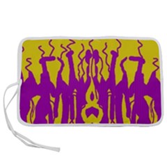 Yellow And Purple In Harmony Pen Storage Case (m) by pepitasart