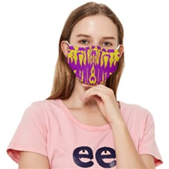 Yellow And Purple In Harmony Fitted Cloth Face Mask (adult) by pepitasart