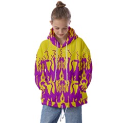 Yellow And Purple In Harmony Kids  Oversized Hoodie