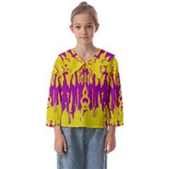 Yellow And Purple In Harmony Kids  Sailor Shirt by pepitasart