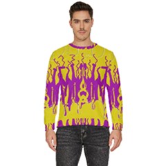 Yellow And Purple In Harmony Men s Fleece Sweatshirt