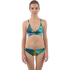 Lion King Of The Jungle Nature Wrap Around Bikini Set by Cemarart