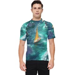 Lion King Of The Jungle Nature Men s Short Sleeve Rash Guard by Cemarart