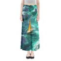 Mountain Wolf Tree Nature Moon Full Length Maxi Skirt View1