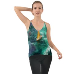 Mountain Wolf Tree Nature Moon Chiffon Cami by Cemarart