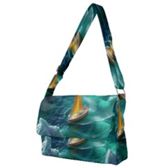 Lion King Of The Jungle Nature Full Print Messenger Bag (l) by Cemarart