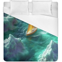 Double Exposure Flower Duvet Cover (king Size) by Cemarart