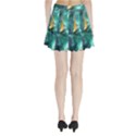 Double Exposure Flower Pleated Mini Skirt View2