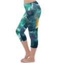 Mountain Birds River Sunset Nature Lightweight Velour Capri Yoga Leggings View2