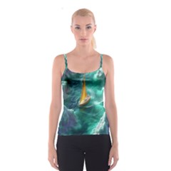 Mountains Sunset Landscape Nature Spaghetti Strap Top by Cemarart