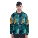 Mountains Sunset Landscape Nature Men s Windbreaker View1