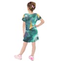 Mountains Sunset Landscape Nature Kids  Short Sleeve Velvet Dress View2