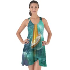 Mountains Sunset Landscape Nature Show Some Back Chiffon Dress by Cemarart