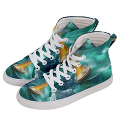 Mountains Sunset Landscape Nature Women s Hi-top Skate Sneakers by Cemarart