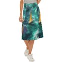 Double Exposure Flower Midi Panel Skirt View1