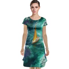 Valley Night Mountains Cap Sleeve Nightdress by Cemarart