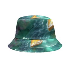 Mountains Sunset Landscape Nature Inside Out Bucket Hat by Cemarart