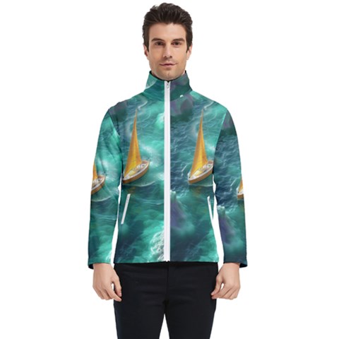 Mountains Sunset Landscape Nature Men s Bomber Jacket by Cemarart