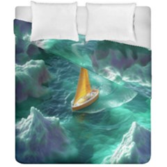 Dolphin Swimming Sea Ocean Duvet Cover Double Side (california King Size) by Cemarart