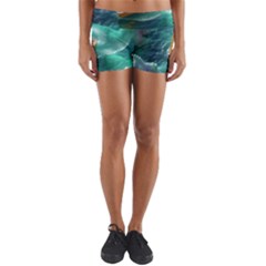 Dolphin Sea Ocean Yoga Shorts by Cemarart