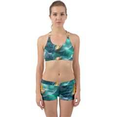 Dolphin Swimming Sea Ocean Back Web Gym Set by Cemarart