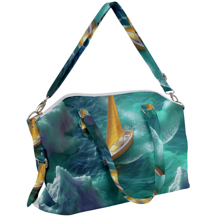 Dolphin Sea Ocean Canvas Crossbody Bag