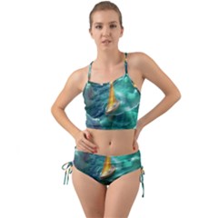 Dolphin Swimming Sea Ocean Mini Tank Bikini Set by Cemarart