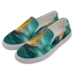 Dolphin Sea Ocean Men s Canvas Slip Ons by Cemarart