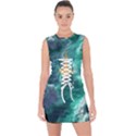 Dolphin Swimming Sea Ocean Lace Up Front Bodycon Dress View1