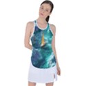 Dolphin Swimming Sea Ocean Racer Back Mesh Tank Top View1