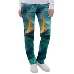 Dolphin Swimming Sea Ocean Women s Casual Pants by Cemarart