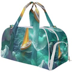 Dolphin Sea Ocean Burner Gym Duffel Bag by Cemarart