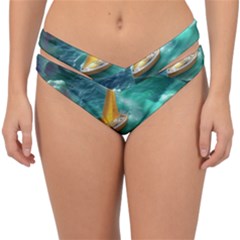 Dolphins Sea Ocean Double Strap Halter Bikini Bottoms by Cemarart