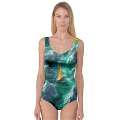 Moon Moonlit Forest Fantasy Midnight Princess Tank Leotard  by Cemarart