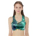 Moon Moonlit Forest Fantasy Midnight Sports Bra with Border View1