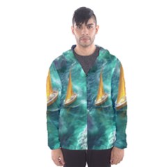 Dolphins Sea Ocean Water Men s Hooded Windbreaker by Cemarart