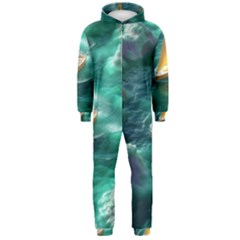 Dolphins Sea Ocean Water Hooded Jumpsuit (men) by Cemarart