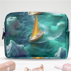 Moon Moonlit Forest Fantasy Midnight Make Up Pouch (medium) by Cemarart