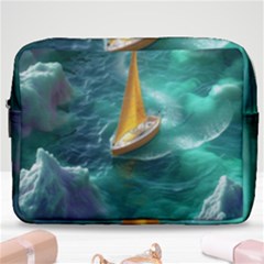 Dolphins Sea Ocean Water Make Up Pouch (large) by Cemarart