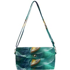 Dolphins Sea Ocean Water Removable Strap Clutch Bag by Cemarart