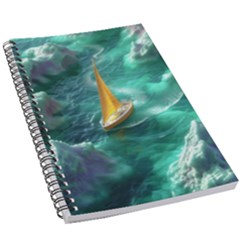 Silk Waves Abstract 5 5  X 8 5  Notebook by Cemarart