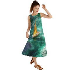 Countryside Landscape Nature Summer Maxi Dress by Cemarart